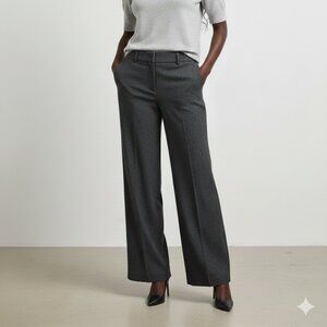 Loft Marisa Gray Straight Leg Dress Pants Trousers Size 14 Career Work